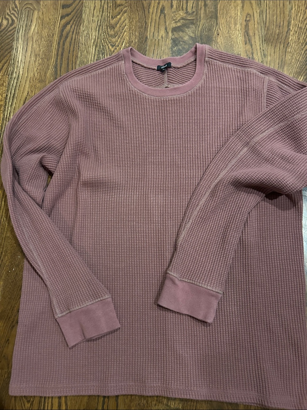 Rails Men's Crewneck Waffle Knit Sweater - Dusty Rose